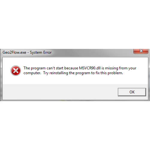 Ошибка MSVCR90.dll / MSVCP90.dll при запуске программы